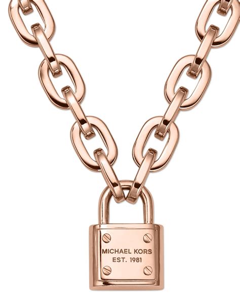 michael kors chain statement necklace rose gold|Michael Kors rose gold wallet.